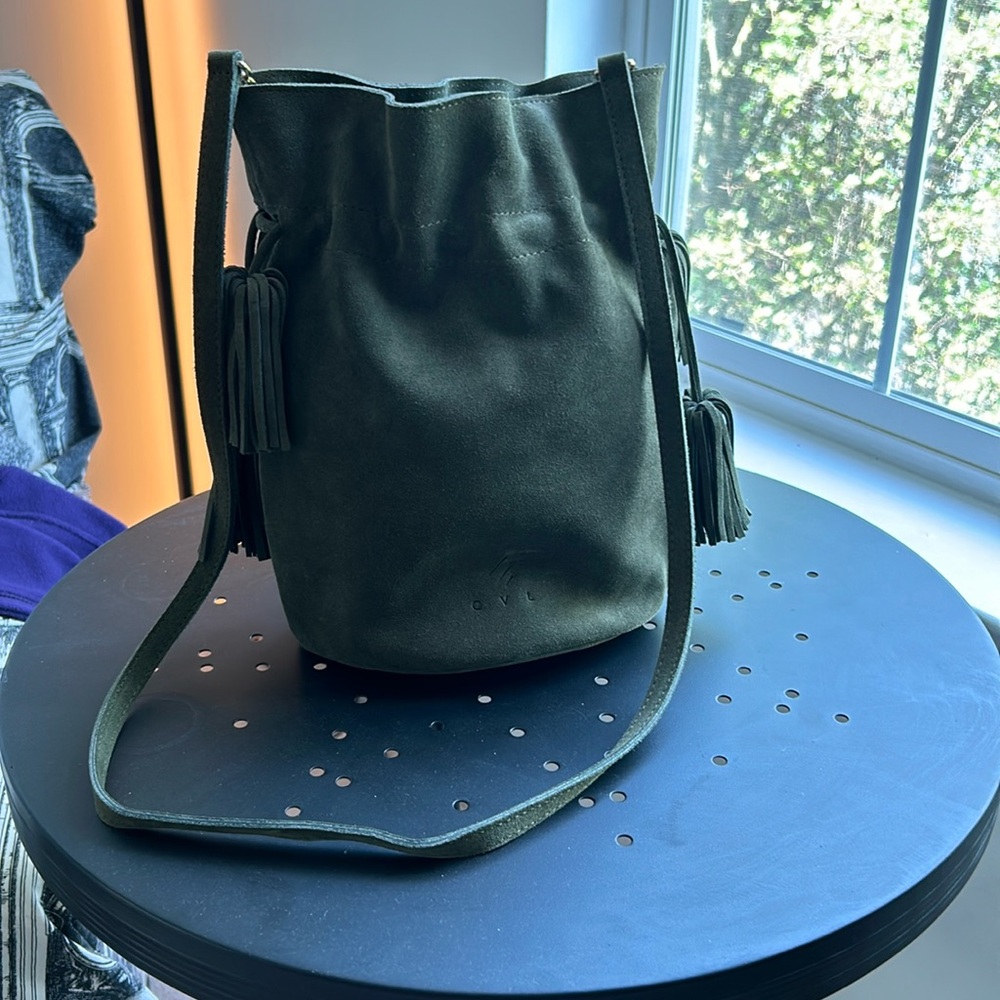 Nubuck suede bag